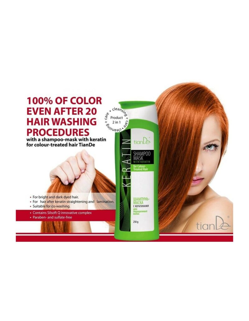 shampoo mask with keratins for colored hair